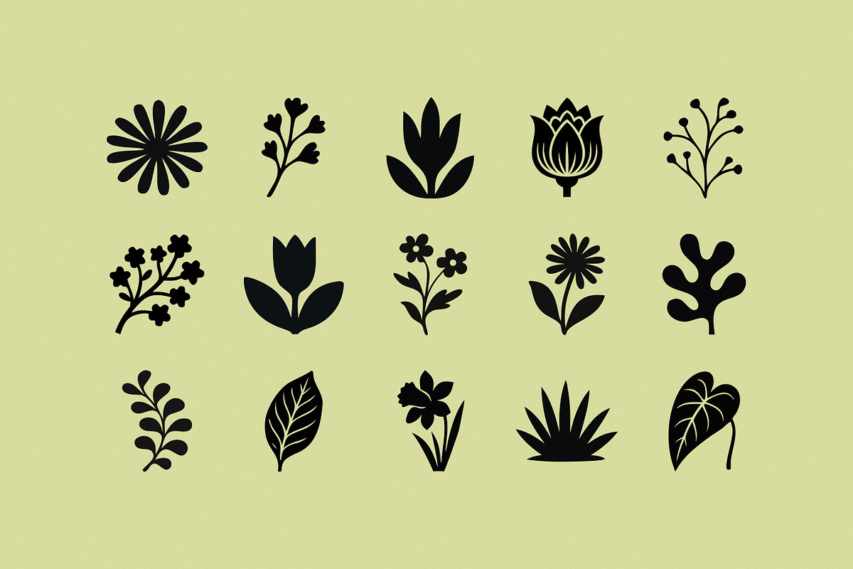 Flora Elements: 208 Botanical Shapes, an Object Graphic by pixelbuddha.net (Photo 6 of 7)