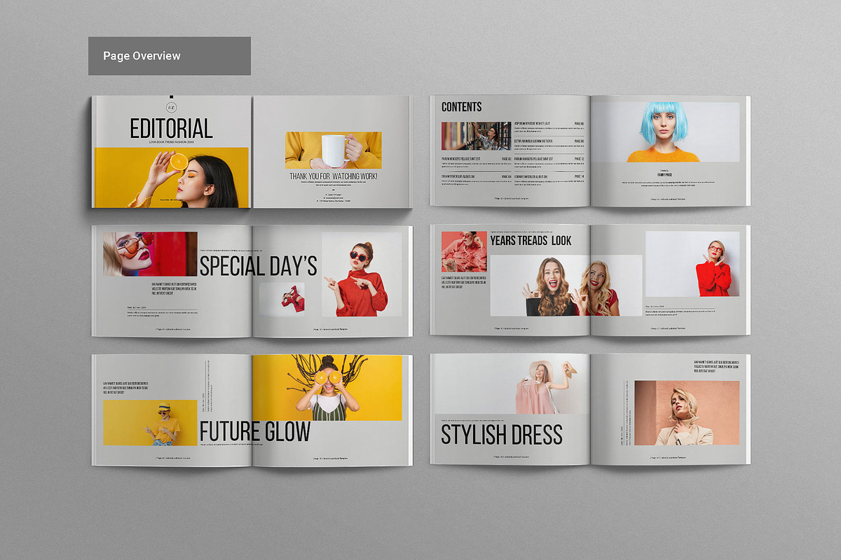 Editorial Lookbook Template Landscap preview 7