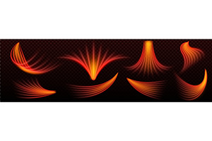 Hot air flow with dynamic red orange, an Illustration by art PVP - market