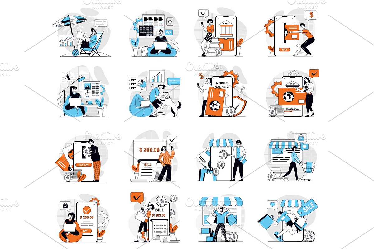 Bundle Concept Illustrations, a Finance Illustration by alexdndz (Photo 6 of 11)