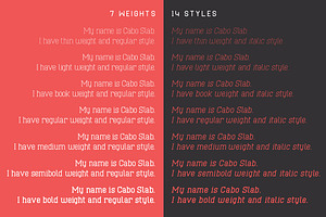 Cabo Slab Font Family