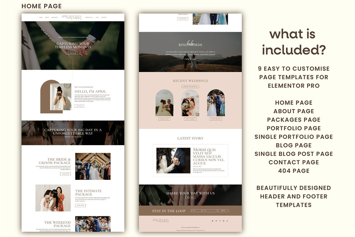 Photography Elementor Website Theme, a WordPress Template by Templatez.Co (Photo 2 of 7)