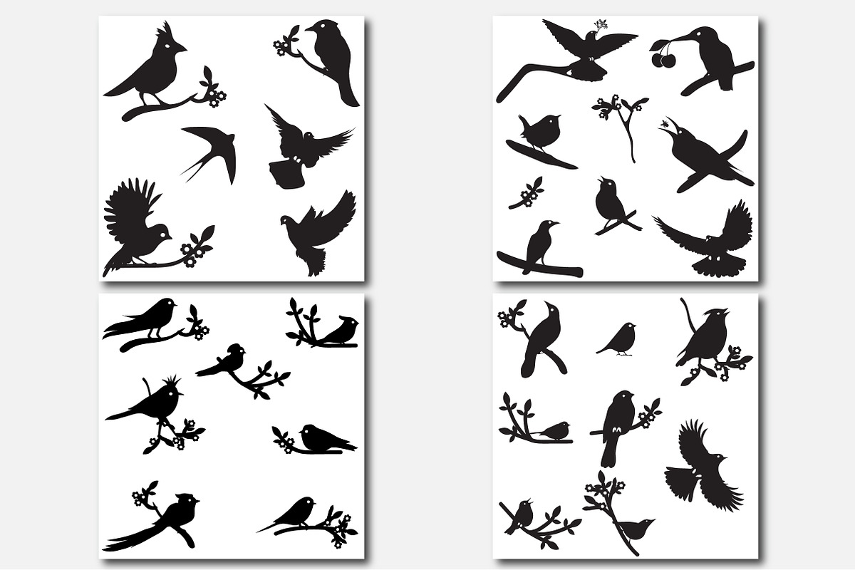 Bird silhouettes, Vector Collection, an Object Graphic by Orangepencil (Photo 4 of 6)