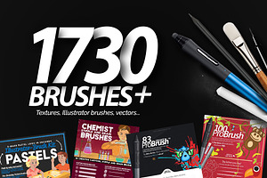 1730+ Illustrator Brushes BUNDLE