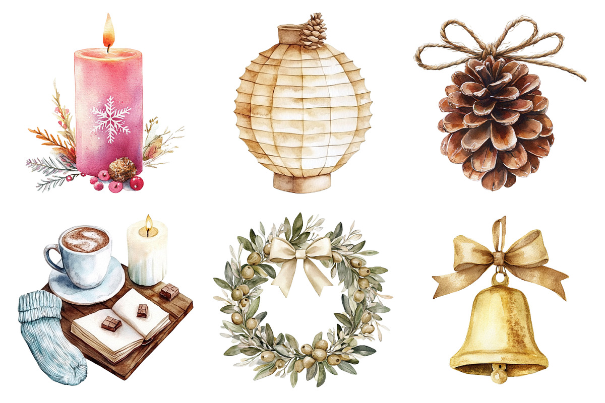Aesthetic Christmas Clipart, an Illustration by Daily.Designs (Photo 3 of 5)