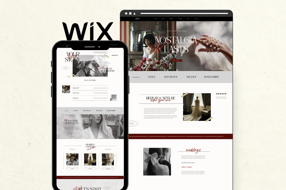 Wix Website Template Photography, a Wix Template by Branding Babe Co. (Photo 1 of 10)