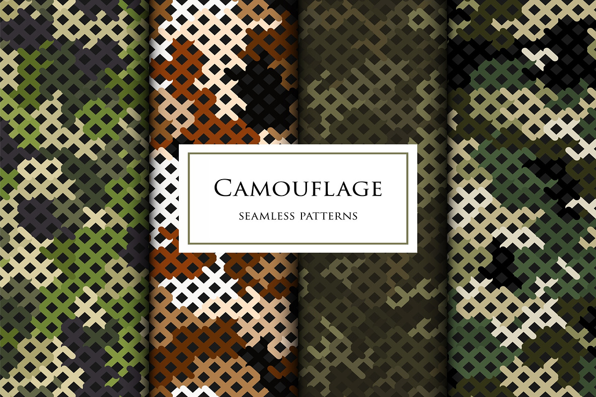 Camouflage net background set, a Pattern Graphic by ArchonDigitalShop (Photo 3 of 7)
