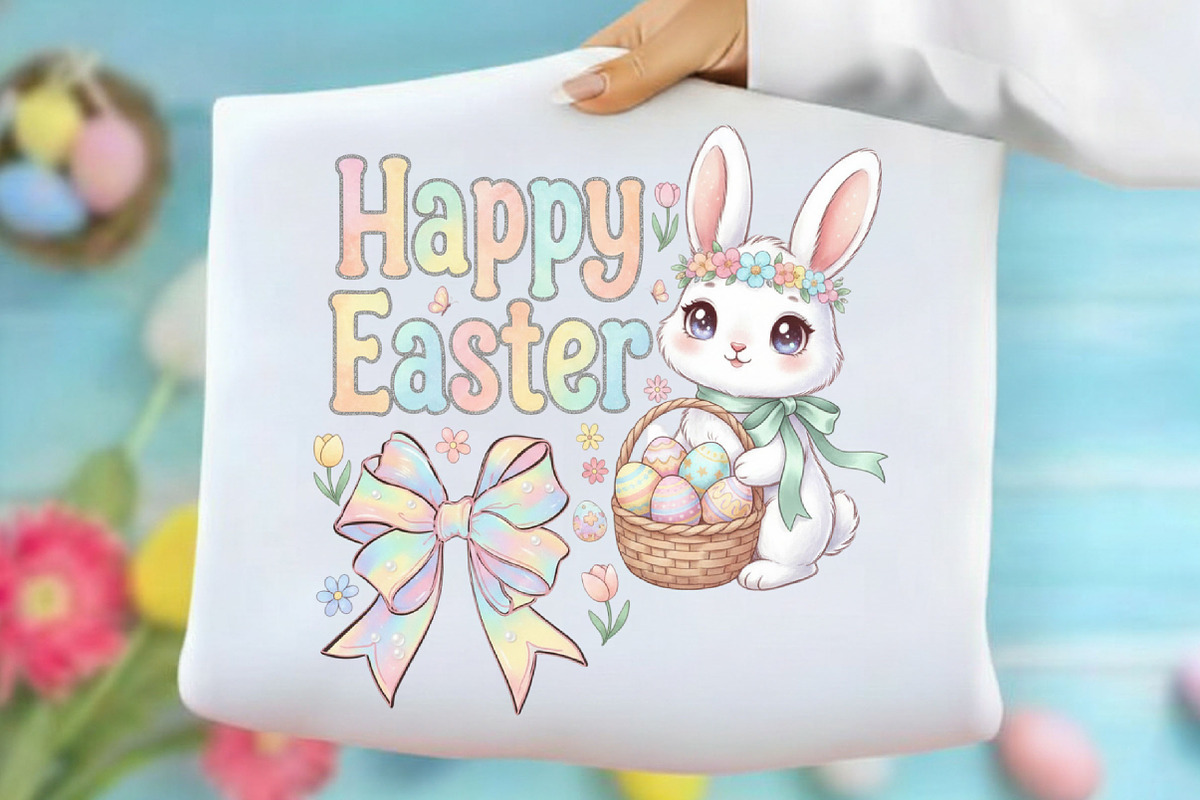 Preppy Happy Easter Png, an Illustration by Designking (Photo 1 of 6)