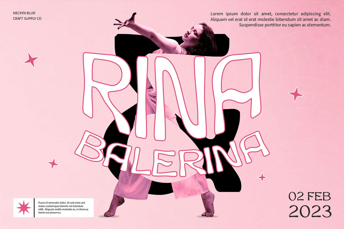 Neckyn Blur, a Sans Serif Font by Craft Supply Co. (Photo 3 of 8)