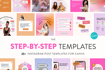 Step-by-Step Instagram Posts Pack, a Social Media Template by My Social Boutique