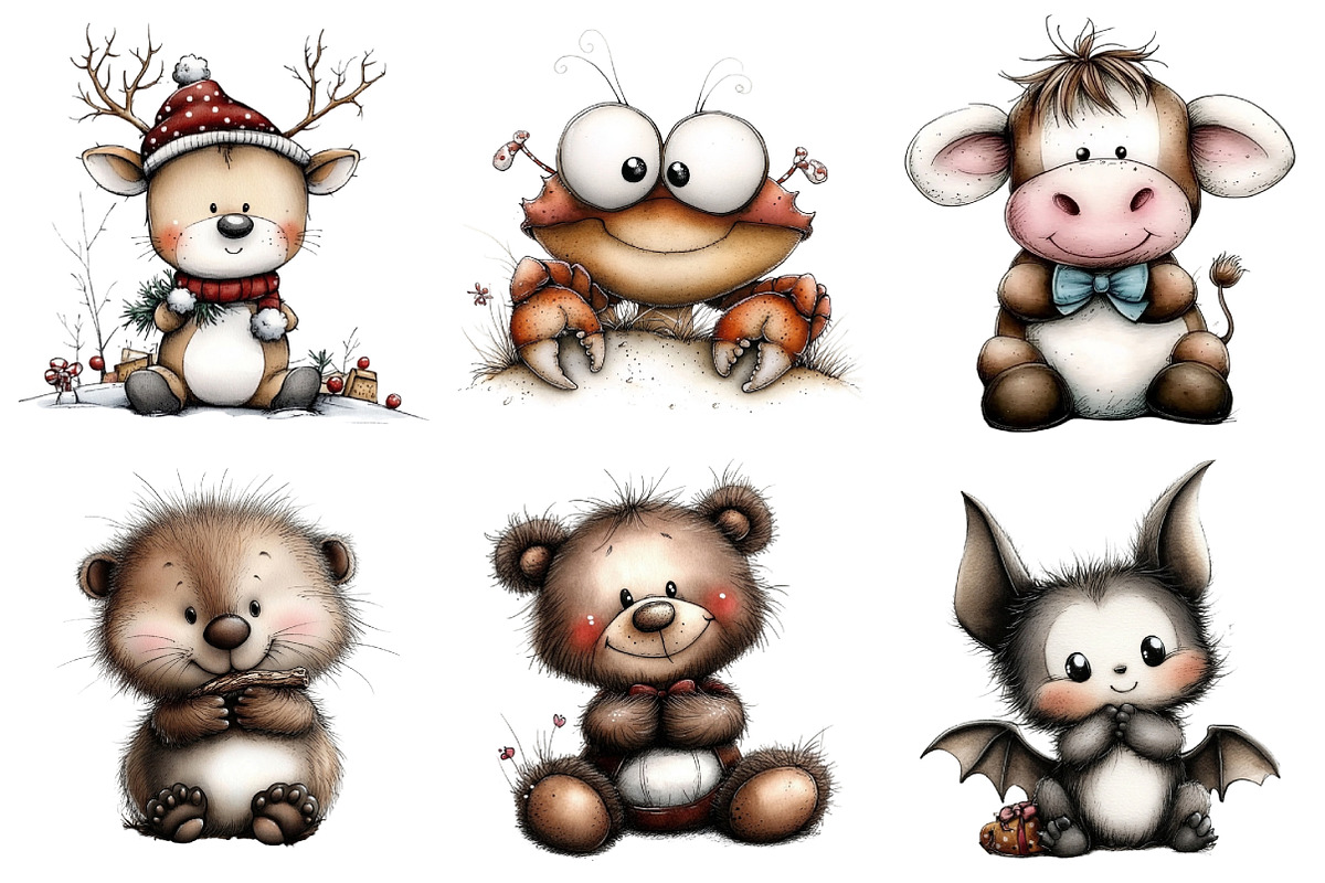 Baby Animal Clipart Bundle, an Illustration by Daily.Designs (Photo 3 of 5)