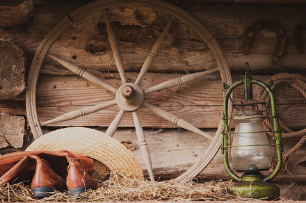 Rural retro still life containing aged, ancient, and antique, a Nature Photo by oksix