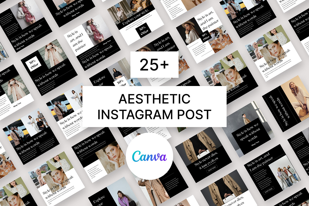 Aesthetic Instagram Templates Canva, a Social Media Template by Pixel Blend (Photo 1 of 7)