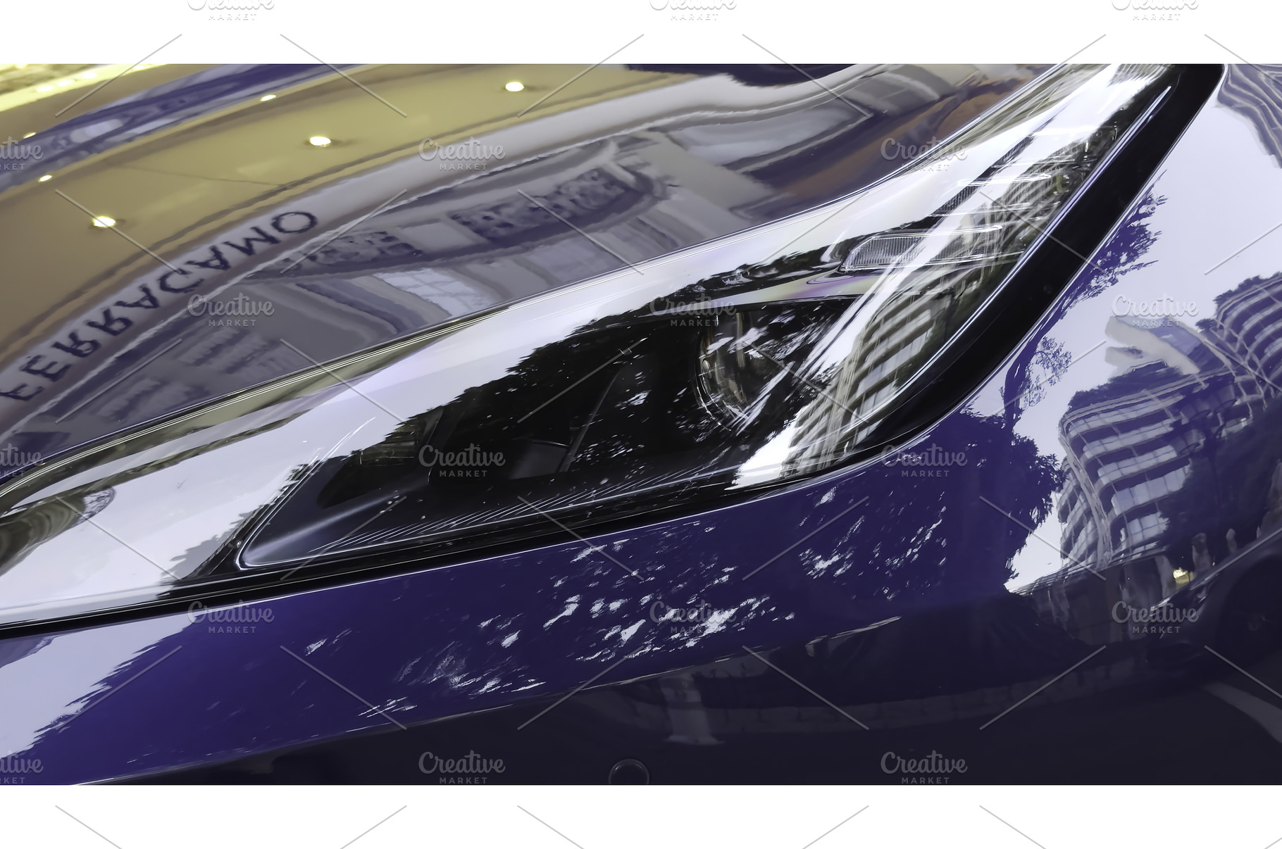 Close up on blue sports car, an Architecture Photo by Media Whale Stock