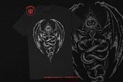 10 Bundle Dark Art Caduceus Snakes, an Illustration by Morspective (Thumbnail 2 of 7)