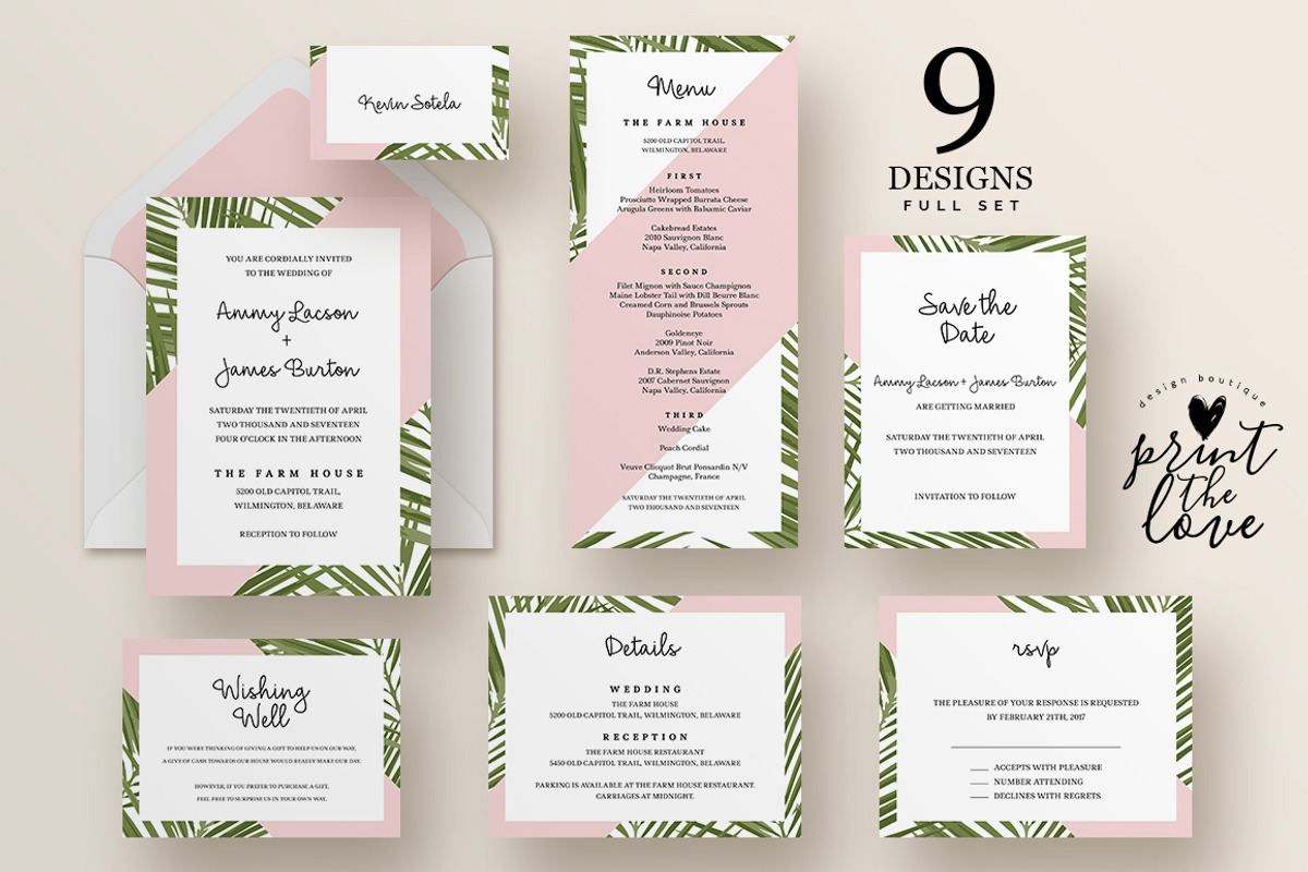 Wedding Invitation Suite - Tropico, an Invitation Template by Print The Love Boutique (Photo 1 of 3)
