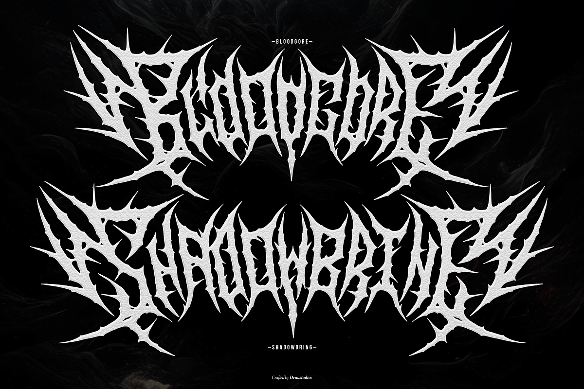 Vilegut | Death Metal Typeface, a Blackletter Font by Denustudios (Photo 7 of 12)