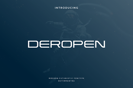 Deropen - Modern Futuristic Typeface, a Sans Serif Font by Letterna