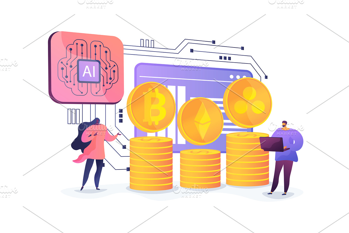 Cryptocurrency Staking Platforms, a Technology Illustration by Visual Generation