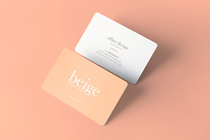 Rounded Business Card Mockup