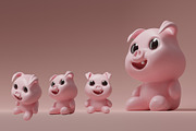 3D Cute Piggy Character, an Animal 3D Model by Artnivora.Std (Thumbnail 2 of 2)