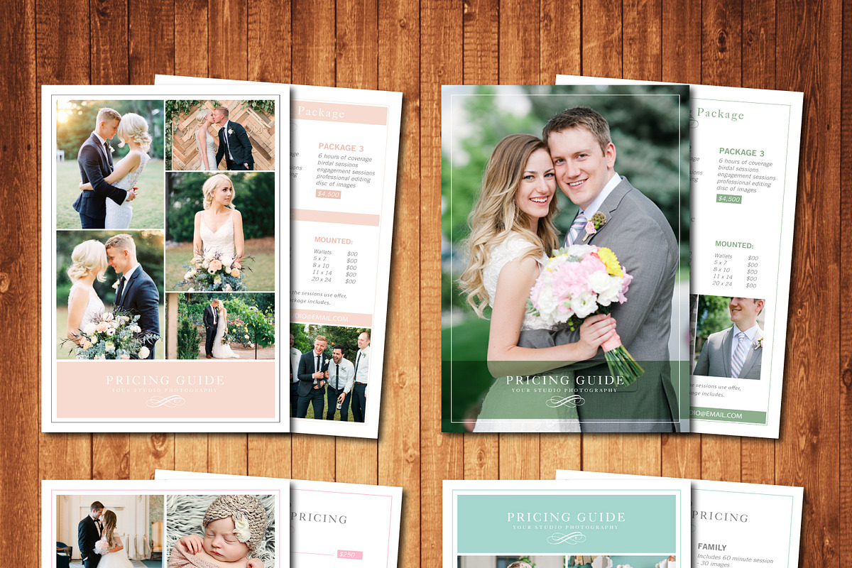 photography pricing template Set, a Brochure Template by DonyDesigns