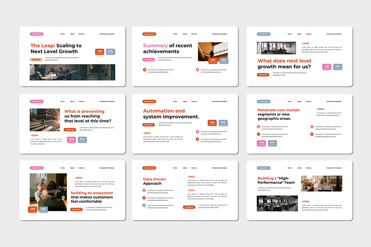 Growth to the Next Level Googl Slide, a Presentation Template by QR Design Studio (Photo 2 of 3)