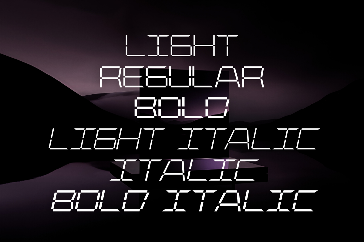 Digitrone – Futuristic Display Font, a Sans Serif Font by Fikryal Studio (Photo 14 of 15)