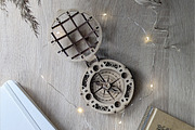Santa Claus Compass - Laser Cut File, an Object Graphic by VectorPainter (Thumbnail 6 of 11)