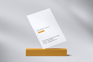 Portrait Business Card Mockup