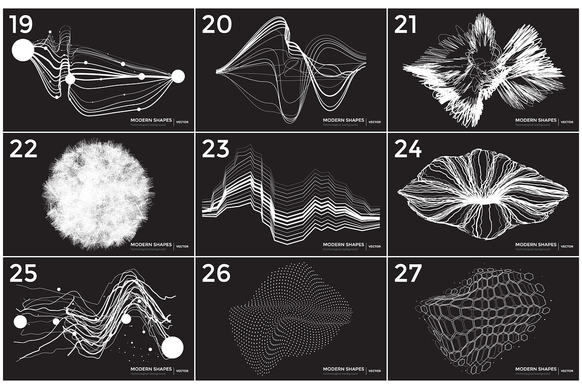 36 technological vector shapes, an Object Graphic by Vanzyst (Photo 4 of 5)