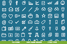 Drawn Icons (Fill) - 125 Vectors