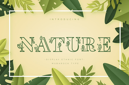 Nature Font Display, a Font by Pixslides