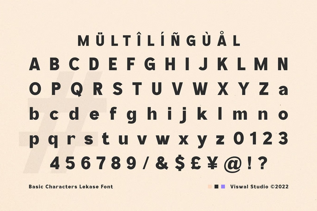 Lekase - Modern Font, a Sans Serif Font by Viswal Studio (Photo 6 of 6)