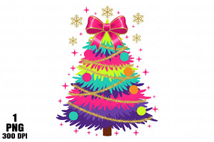Colorful Glitter Christmas Coquette, an Illustration by Daily.Designs