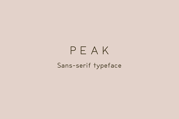 Peak, Sans-serif font preview 6