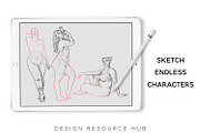 Procreate Drawing Guide: Curvy Girls, a Shape Add-On by Design Resource Hub (Thumbnail 8 of 10)
