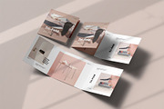 Tri-Fold Square Brochure Mock-up, an Advertising Mockup by Se٧enStudio (Thumbnail 13 of 16)