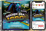 Golden Era Party Flyer, a Flyer Template by regalDRAW (Thumbnail 1 of 3)