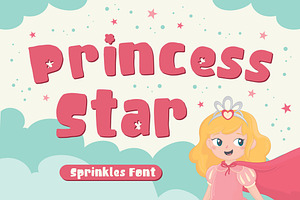 Princess Star - Sprinkles Font, a Font by Typefactoryco