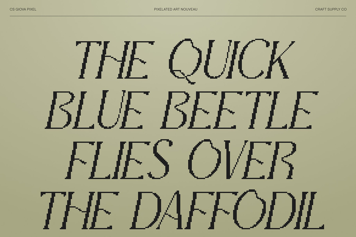 CS Giova Pixel, a Serif Font by Craft Supply Co. (Photo 6 of 8)