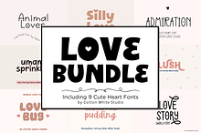 Love Bundle Cute Heart Fonts