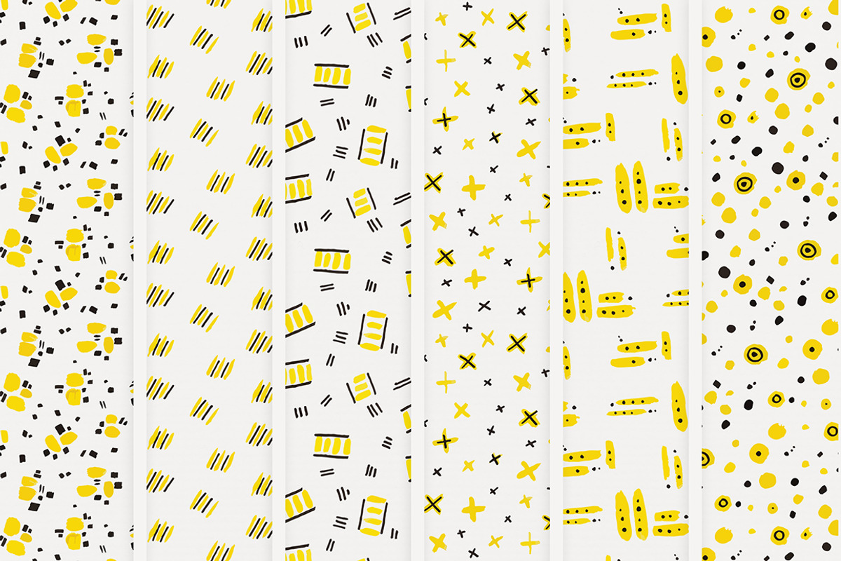 6 Abstract Hand Drawn Pattens, a Pattern Graphic by Petite Salade (Photo 2 of 2)