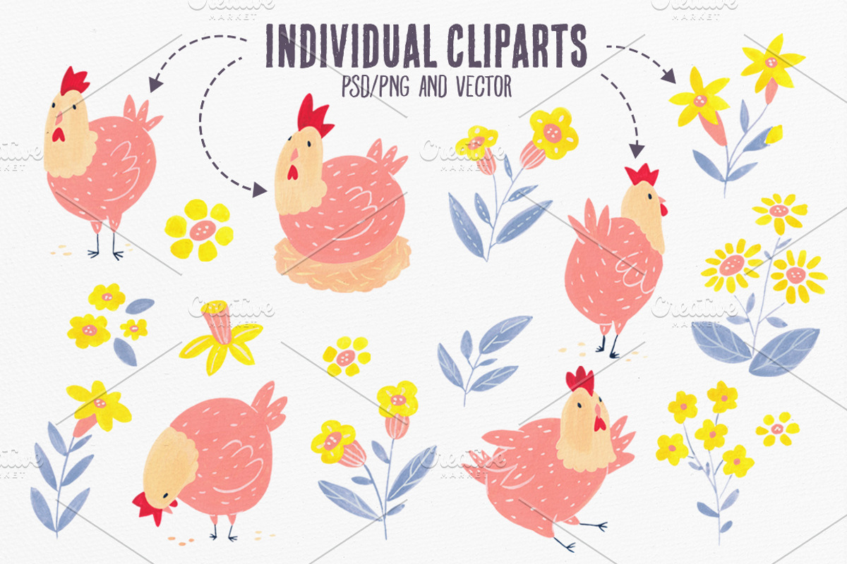 Cheeky Chicks + 16 Seamless Patterns, a Pattern Graphic by Petite Salade (Photo 2 of 5)