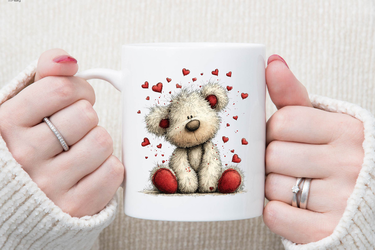 Whimsical Valentine Teddy Bear Clipa, an Illustration by Sublimation Artist (Photo 5 of 6)