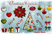 Christmas gnomes. Digital Cliparts, a Decorative Illustration by Maycat_store (Thumbnail 4 of 9)