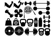 Weights SVG Files, Lifting Weights, an Illustration by Doodle Cloud Studio (Thumbnail 2 of 2)