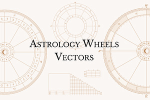Astrology Wheel Vector, an Illustration by jessicamdesign