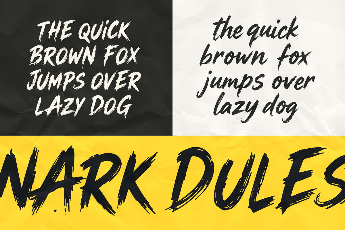 Nark Dules Brush Font Expressive, a Handwritten Font by Maulana Creative (Photo 5 of 7)
