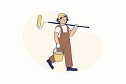Construction Worker Illustration, an Object Graphic by Jump Studio (Thumbnail 4 of 12)